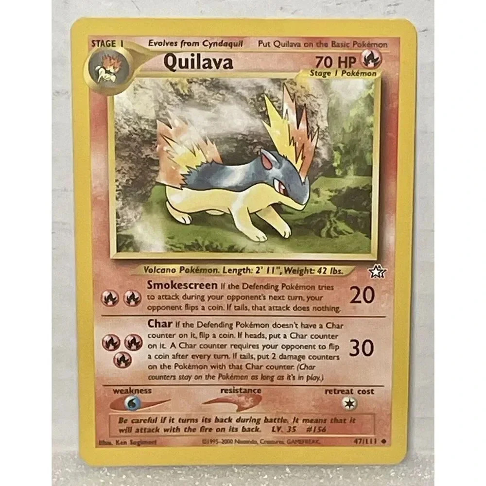 Quilava 47/111 Pokemon WOTC Non Halo Neo Genesis 2000 Vintage‎ NM